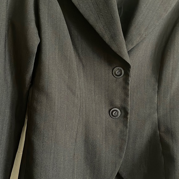 🦋3/40 VINTAGE Fitted Black Blazer Suit Jacket (7) - Picture 5 of 16